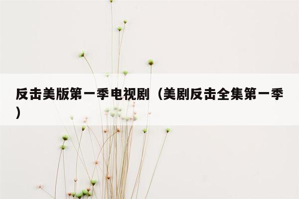 反击美版第一季电视剧（美剧反击全集第一季）