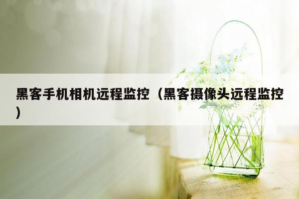 黑客手机相机远程监控（黑客摄像头远程监控）