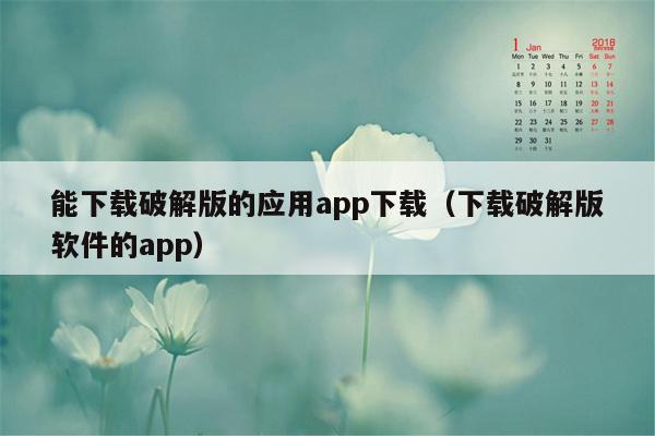 能下载破解版的应用app下载（下载破解版软件的app）