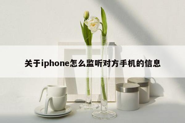 关于iphone怎么监听对方手机的信息