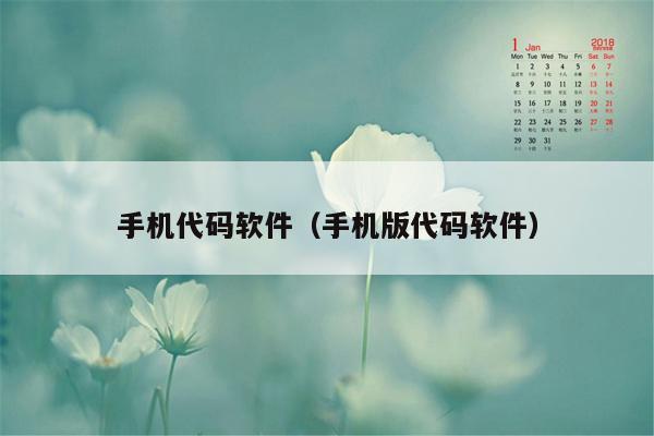 手机代码软件（手机版代码软件）