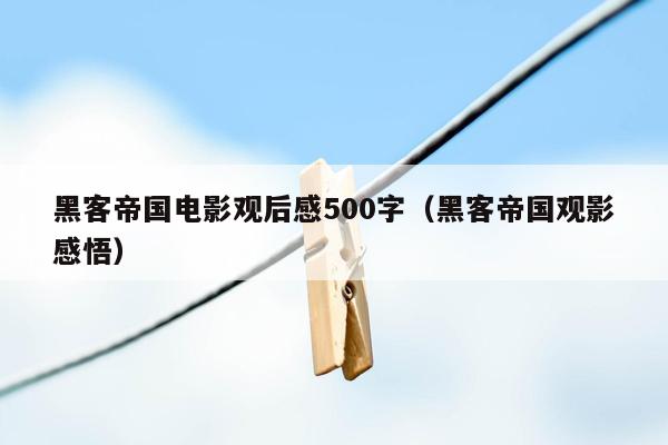 黑客帝国电影观后感500字（黑客帝国观影感悟）