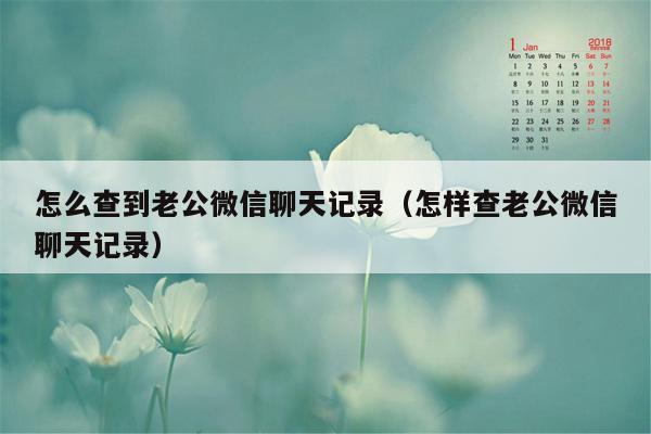 怎么查到老公微信聊天记录（怎样查老公微信聊天记录）