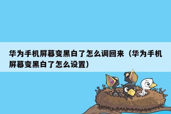 华为手机屏幕变黑白了怎么调回来（华为手机屏幕变黑白了怎么设置）