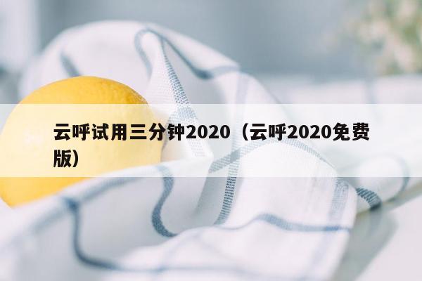 云呼试用三分钟2020（云呼2020免费版）