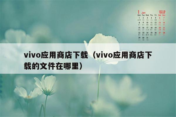 vivo应用商店下载（vivo应用商店下载的文件在哪里）