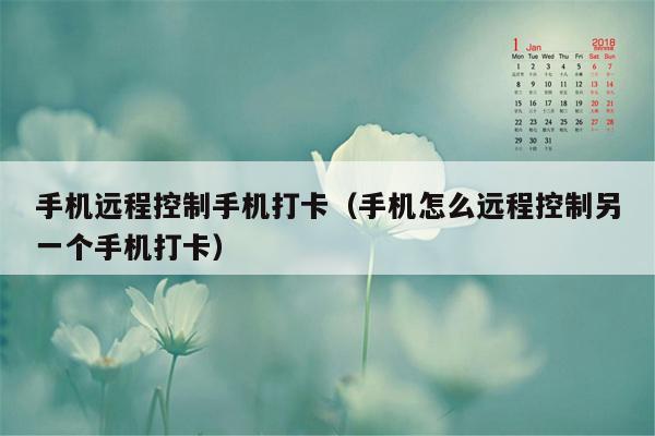 手机远程控制手机打卡（手机怎么远程控制另一个手机打卡）