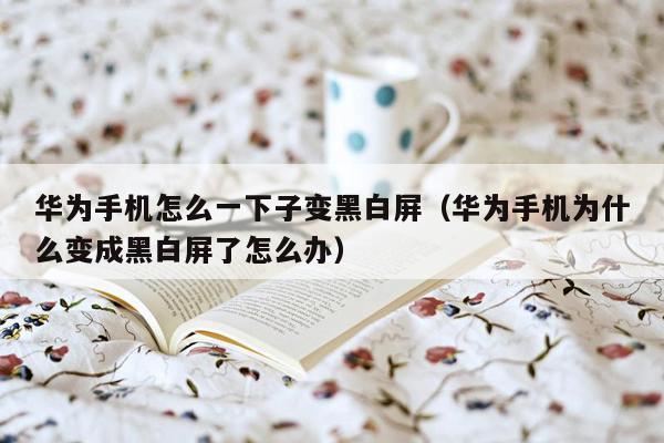 华为手机怎么一下子变黑白屏（华为手机为什么变成黑白屏了怎么办）