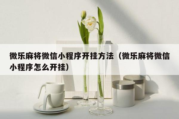 微乐麻将微信小程序开挂方法（微乐麻将微信小程序怎么开挂）