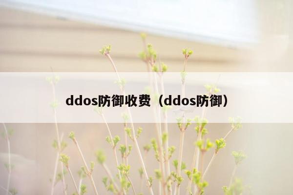 ddos防御收费（ddos防御）