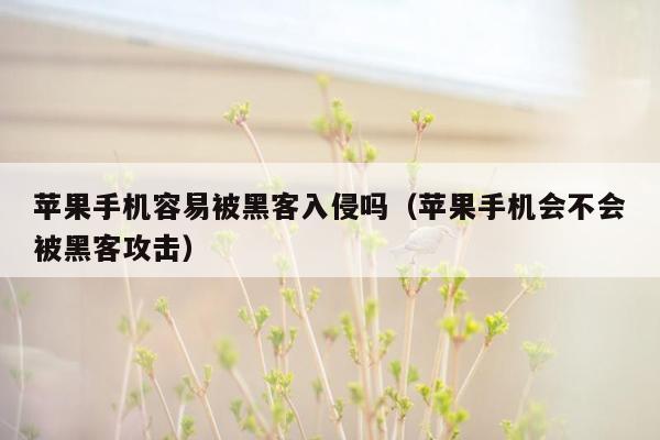 苹果手机容易被黑客入侵吗（苹果手机会不会被黑客攻击）