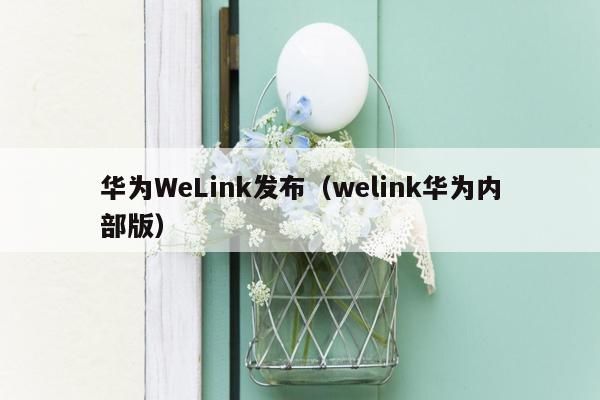 华为WeLink发布（welink华为内部版）