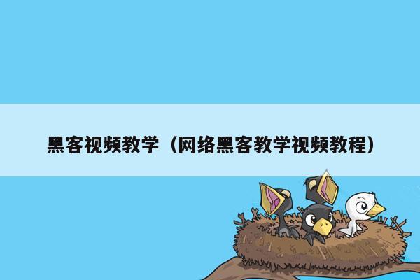 黑客视频教学（网络黑客教学视频教程）