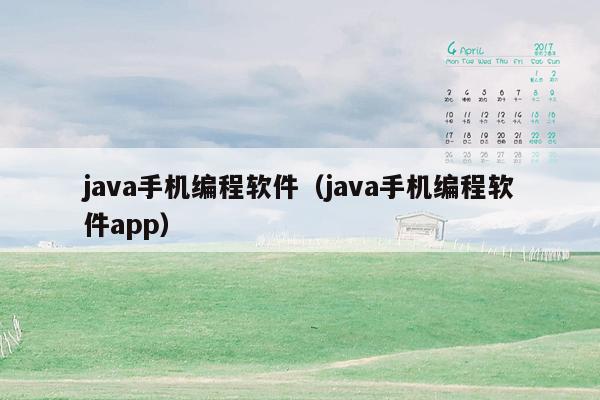 java手机编程软件（java手机编程软件app）