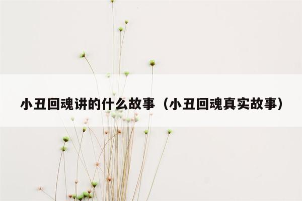 小丑回魂讲的什么故事（小丑回魂真实故事）