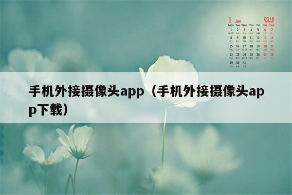 手机外接摄像头app（手机外接摄像头app下载）