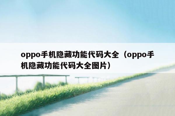 oppo手机隐藏功能代码大全（oppo手机隐藏功能代码大全图片）