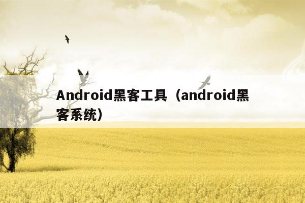 Android黑客工具（android黑客系统）