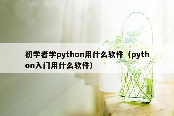 初学者学python用什么软件（python入门用什么软件）