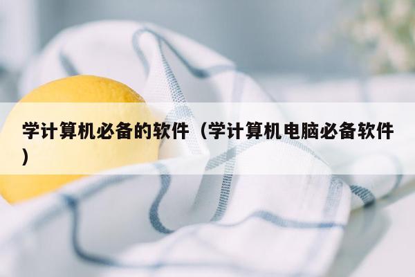 学计算机必备的软件（学计算机电脑必备软件）