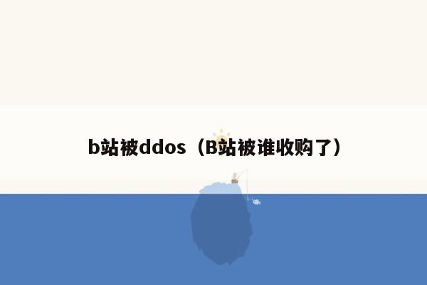 b站被ddos（B站被谁收购了）