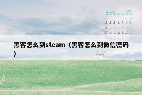 黑客怎么到steam（黑客怎么到微信密码）