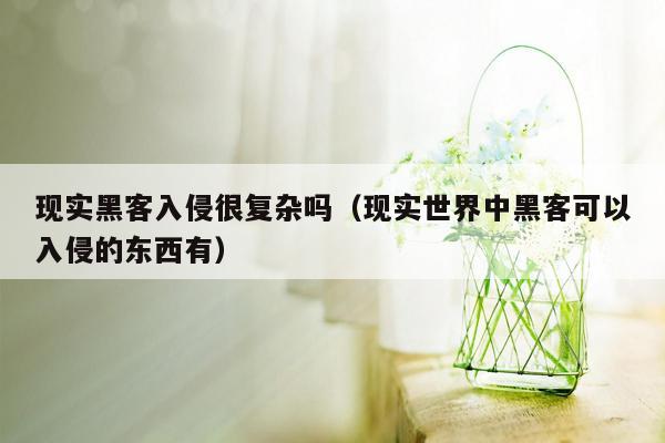 现实黑客入侵很复杂吗（现实世界中黑客可以入侵的东西有）