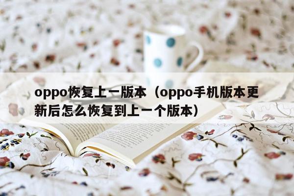 oppo恢复上一版本（oppo手机版本更新后怎么恢复到上一个版本）