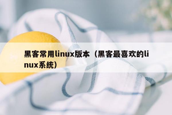 黑客常用linux版本（黑客最喜欢的linux系统）