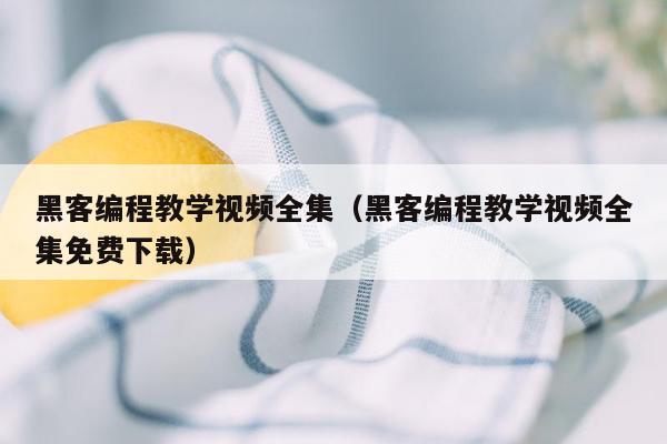 黑客编程教学视频全集（黑客编程教学视频全集免费下载）