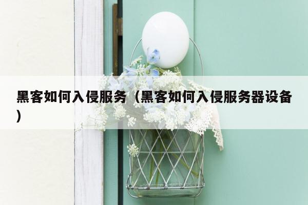 黑客如何入侵服务（黑客如何入侵服务器设备）