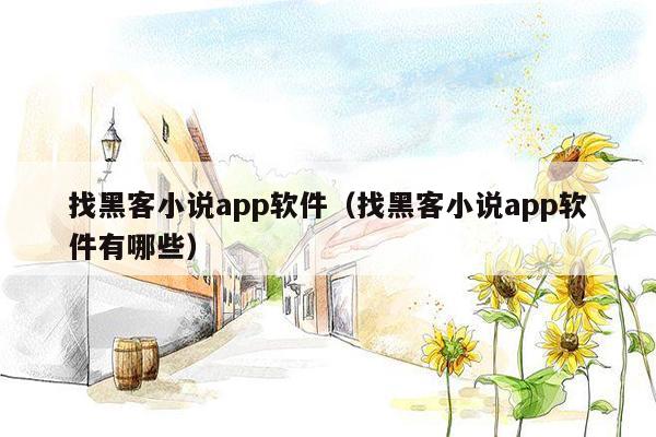 找黑客小说app软件（找黑客小说app软件有哪些）