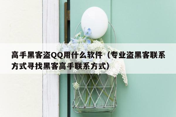 高手黑客盗QQ用什么软件（专业盗黑客联系方式寻找黑客高手联系方式）