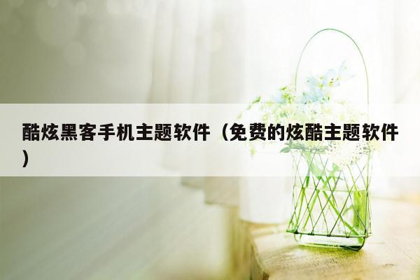 酷炫黑客手机主题软件（免费的炫酷主题软件）